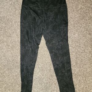 Danskin Black Textured High-Waist Leggings
